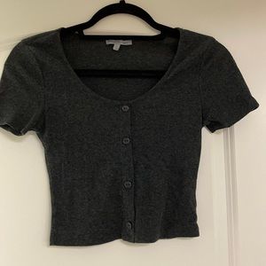 Charlotte Russe, Size: Small, Gray, Crop Top